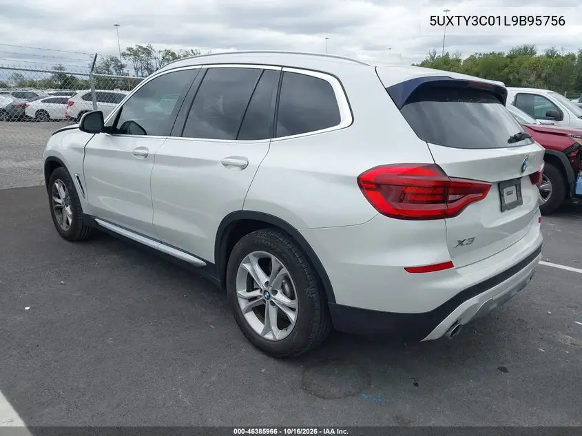 2020 BMW X3 VIN 5UXTY3C01L9B95756 — фото 3