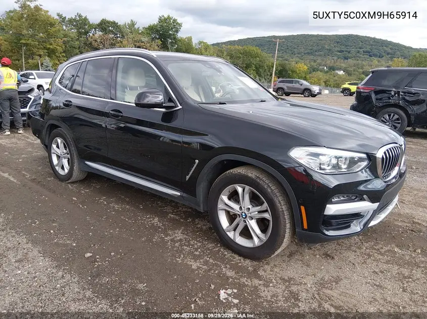 BMW X3 2021, VIN 5UXTY5C0XM9H65914
