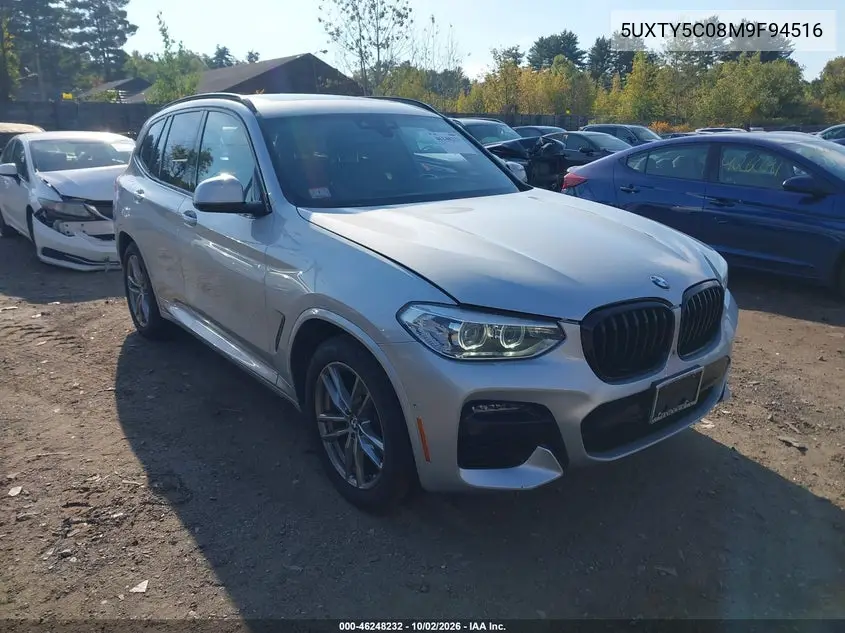BMW X3 2021, VIN 5UXTY5C08M9F94516