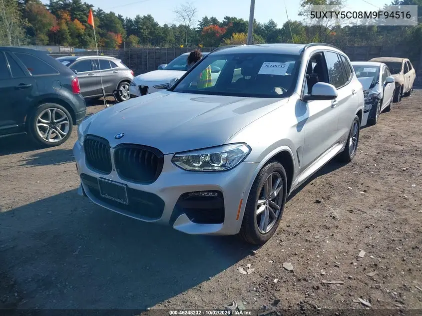 2021 BMW X3 VIN 5UXTY5C08M9F94516 — фото 2