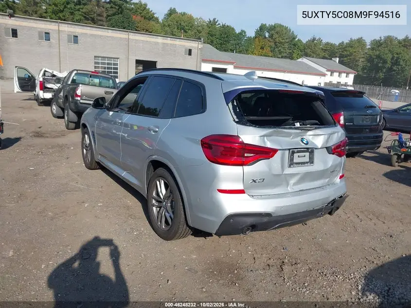 2021 BMW X3 VIN 5UXTY5C08M9F94516 — фото 3