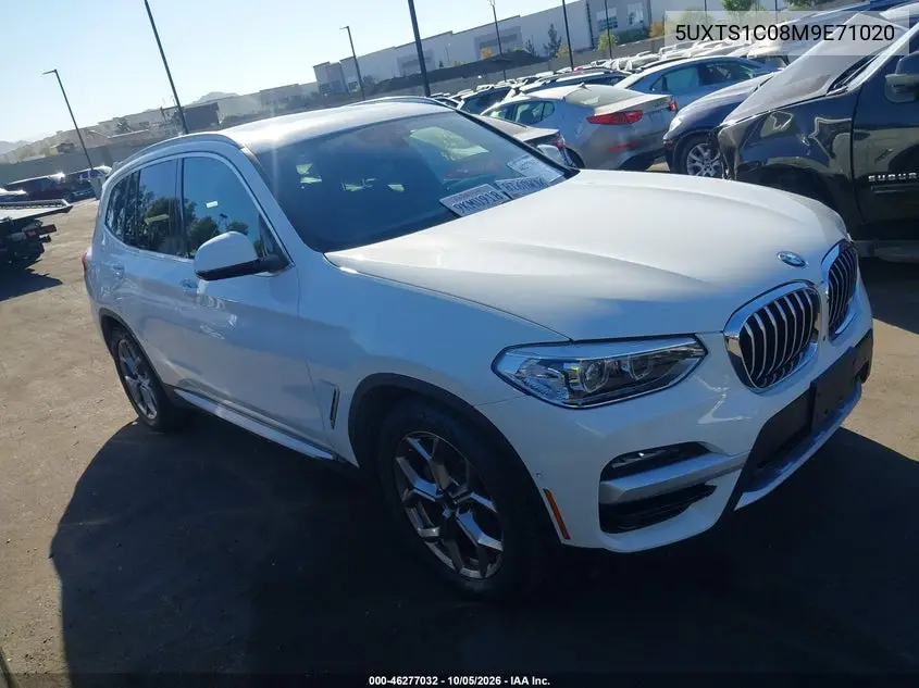BMW X3 2021, VIN 5UXTS1C08M9E71020