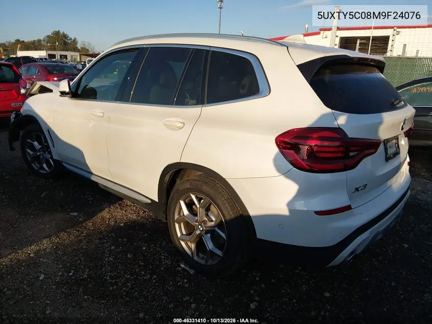 2021 BMW X3 VIN 5UXTY5C08M9F24076 — фото 3