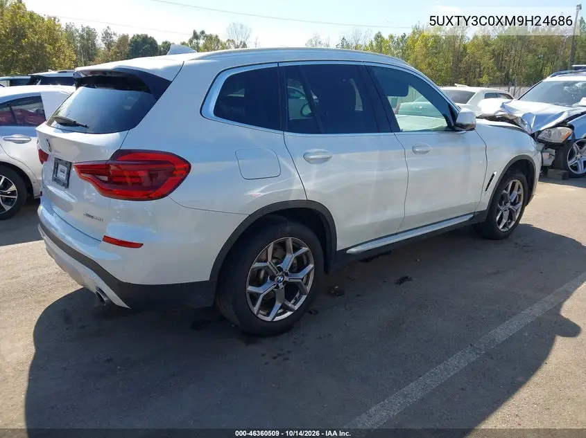 2021 BMW X3 VIN 5UXTY3C0XM9H24686 — фото 4