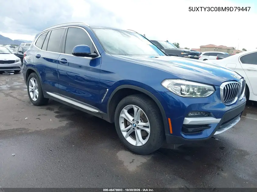 BMW X3 2021, VIN 5UXTY3C08M9D79447