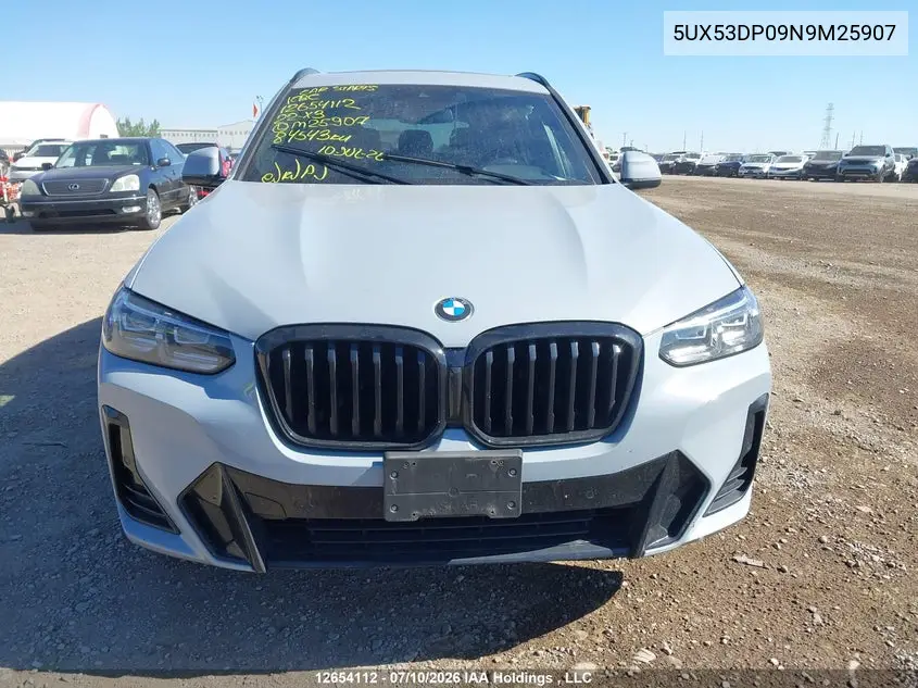 2022 BMW X3 VIN 5UX53DP09N9M25907 — фото 13