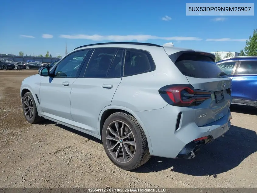 2022 BMW X3 VIN 5UX53DP09N9M25907 — фото 3