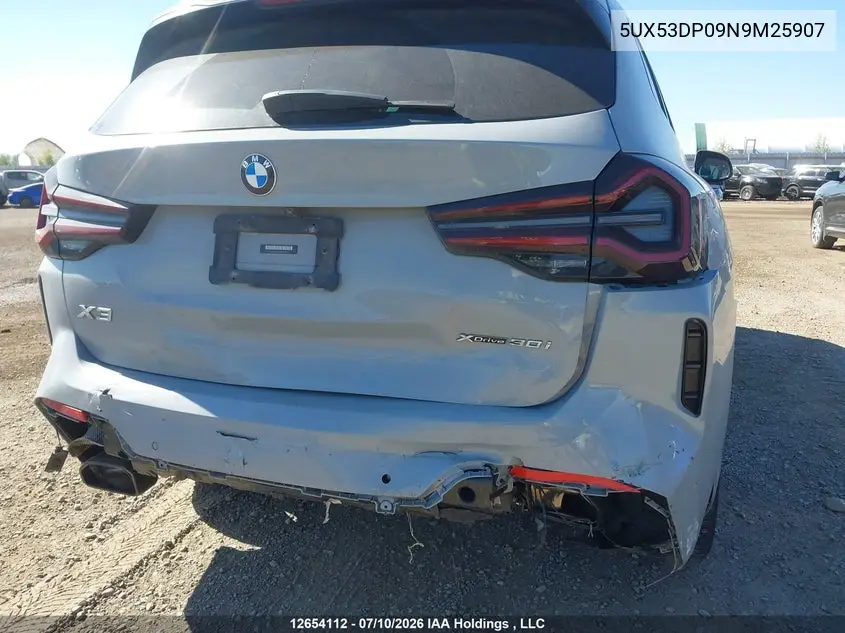 2022 BMW X3 VIN 5UX53DP09N9M25907 — фото 6