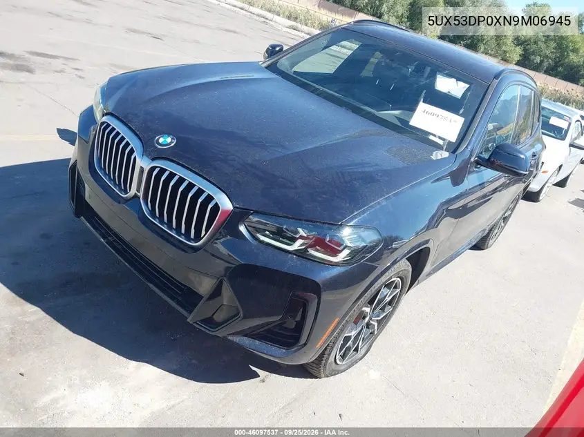 2022 BMW X3 VIN 5UX53DP0XN9M06945 — фото 2