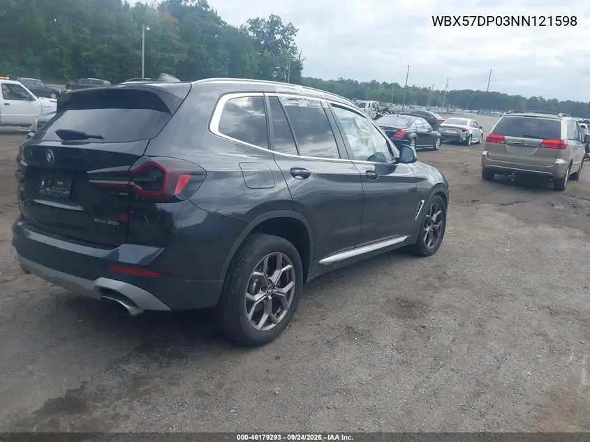 2022 BMW X3 VIN WBX57DP03NN121598 — фото 4