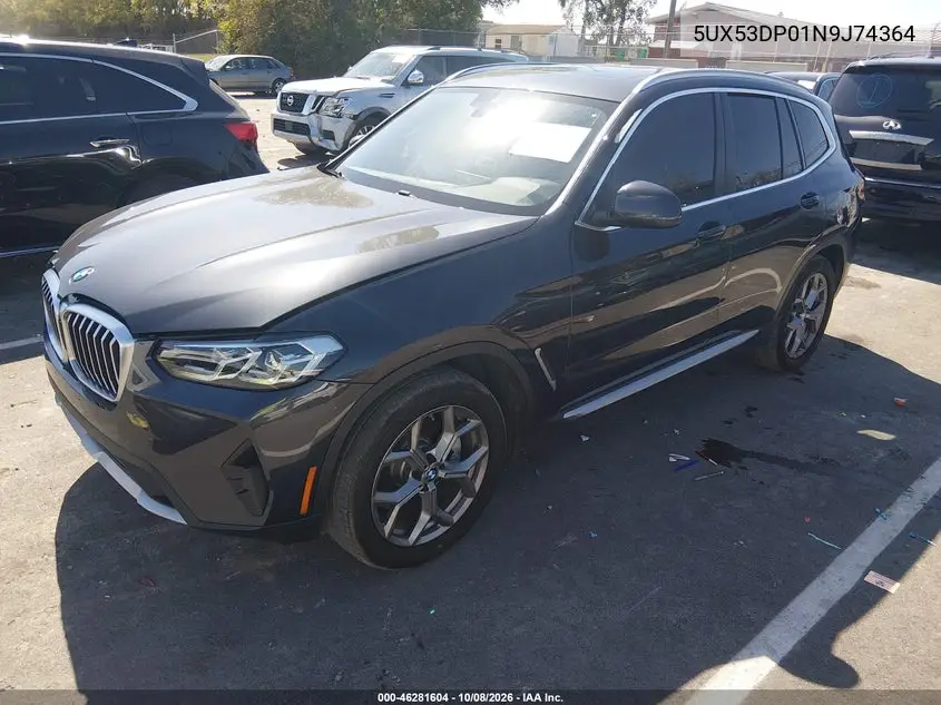 2022 BMW X3 VIN 5UX53DP01N9J74364 — фото 2