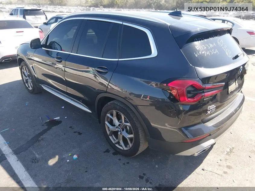 2022 BMW X3 VIN 5UX53DP01N9J74364 — фото 3