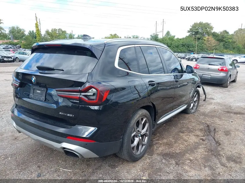 2022 BMW X3 VIN 5UX53DP02N9K50383 — фото 4