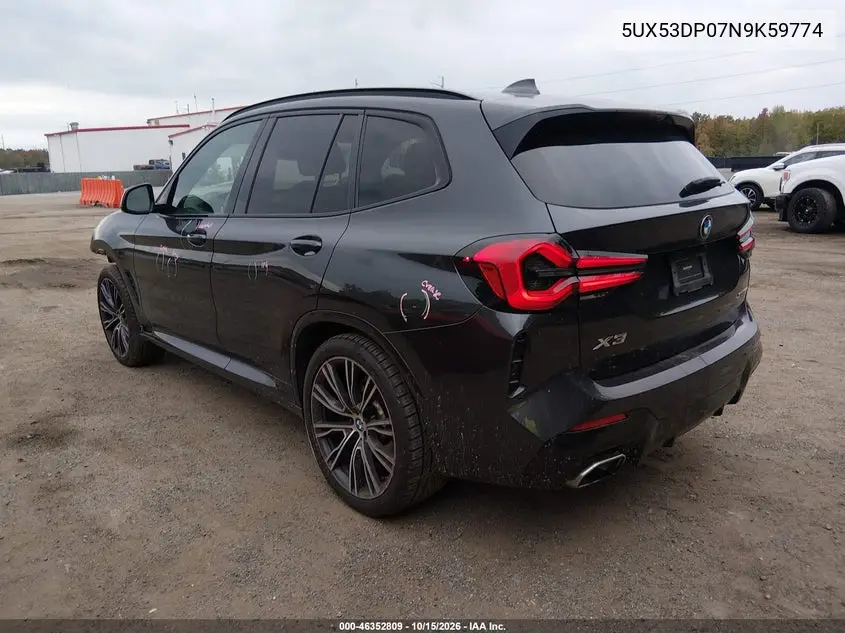 2022 BMW X3 VIN 5UX53DP07N9K59774 — фото 3