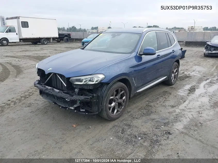 2023 BMW X3 VIN 5UX53DP01P9R35753 — фото 2