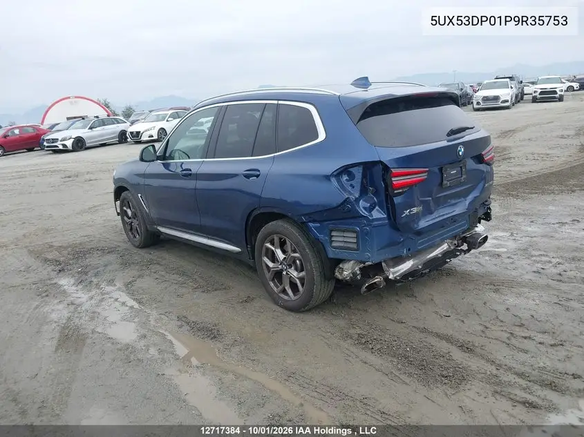 2023 BMW X3 VIN 5UX53DP01P9R35753 — фото 3