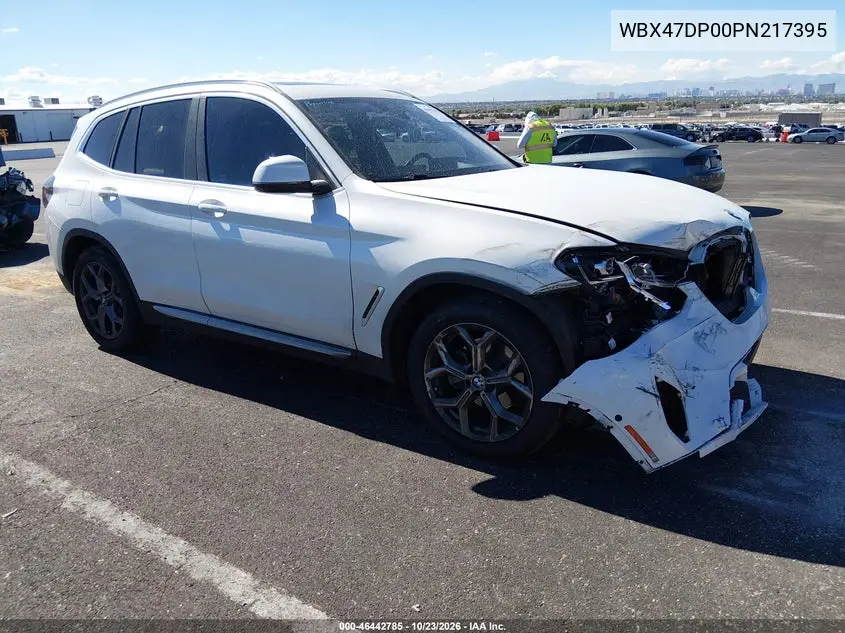 BMW X3 2023, VIN WBX47DP00PN217395