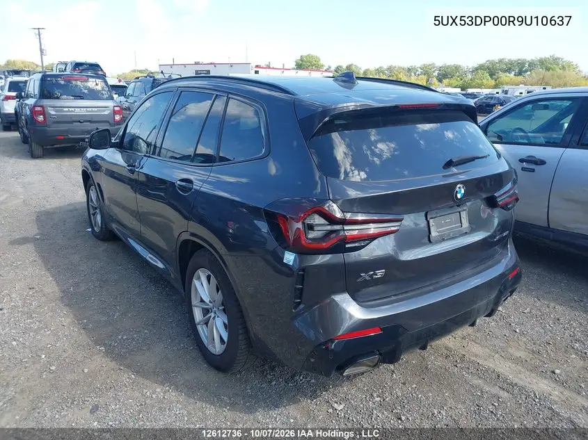 2024 BMW X3 VIN 5UX53DP00R9U10637 — фото 3