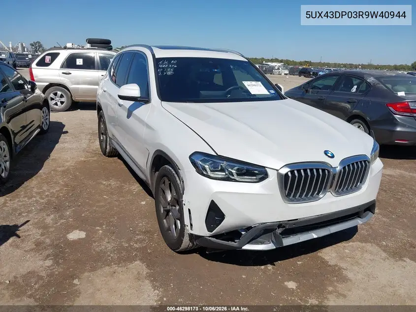 BMW X3 2024, VIN 5UX43DP03R9W40944
