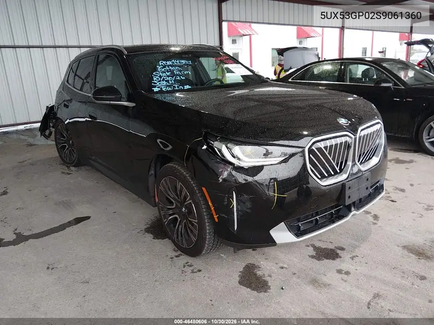 BMW X3 2025, VIN 5UX53GP02S9061360