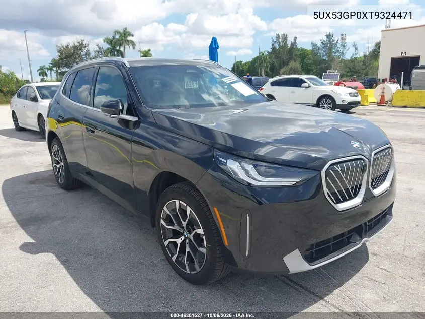 BMW X3 2026, VIN 5UX53GP0XT9324471