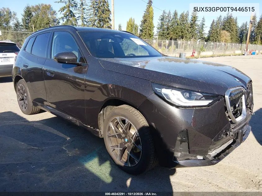 BMW X3 2026, VIN 5UX53GP00T9446515