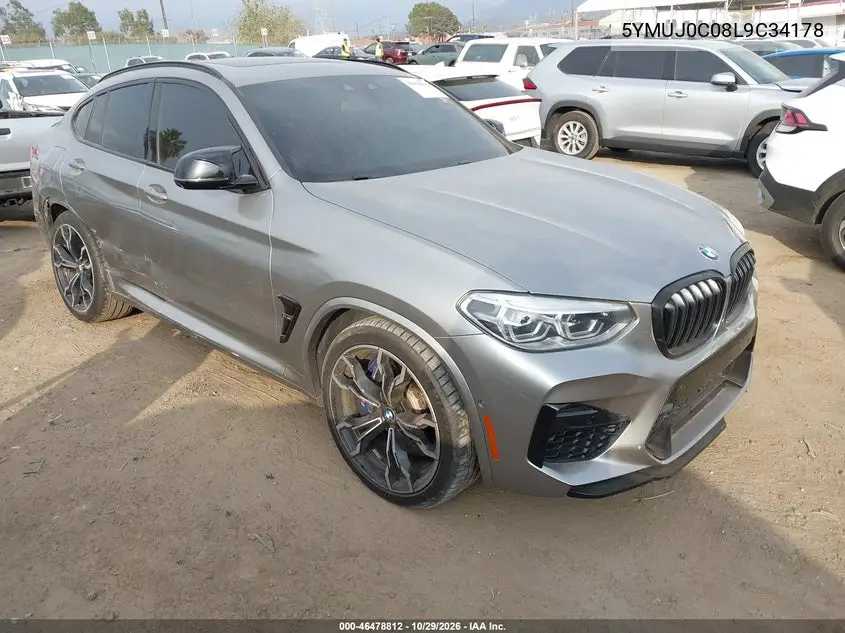 BMW X4 M 2020, VIN 5YMUJ0C08L9C34178
