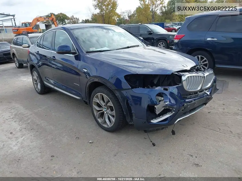 BMW X4 2016, VIN 5UXXW3C5XG0R22225