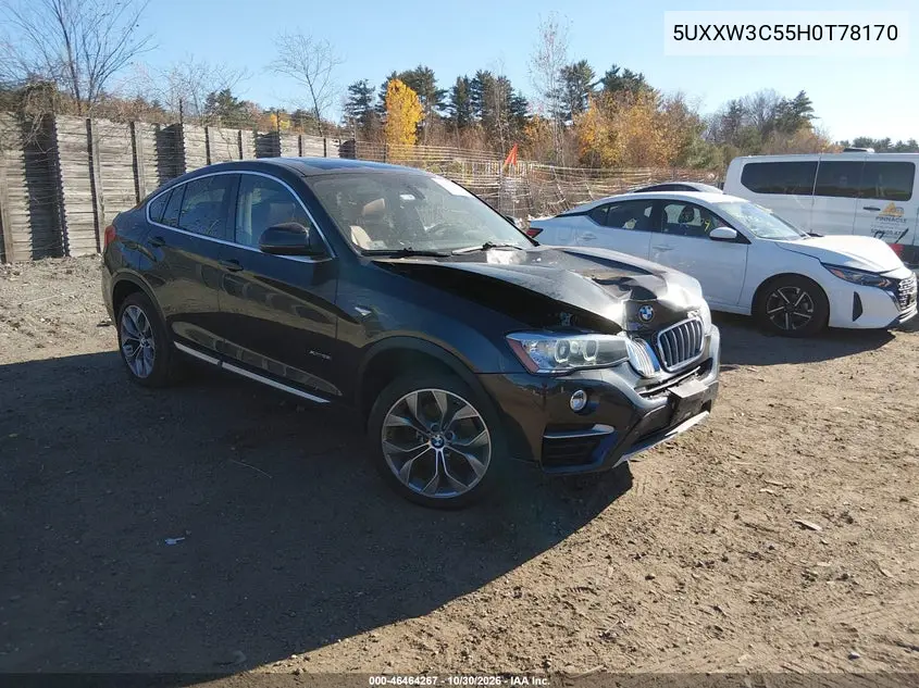 BMW X4 2017, VIN 5UXXW3C55H0T78170