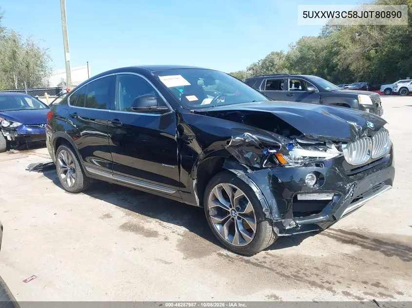 BMW X4 2018, VIN 5UXXW3C58J0T80890