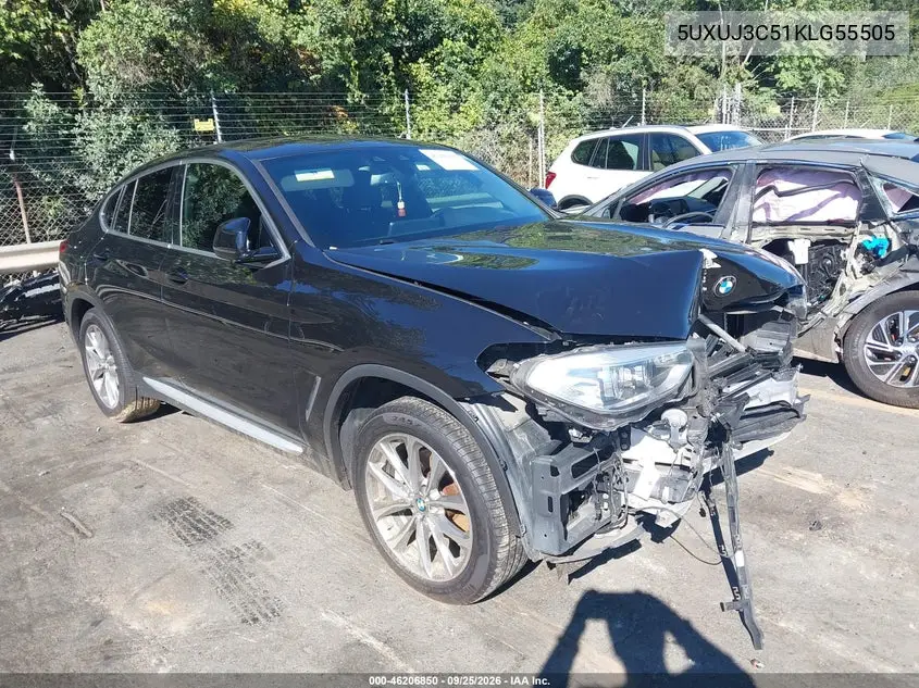 BMW X4 2019, VIN 5UXUJ3C51KLG55505