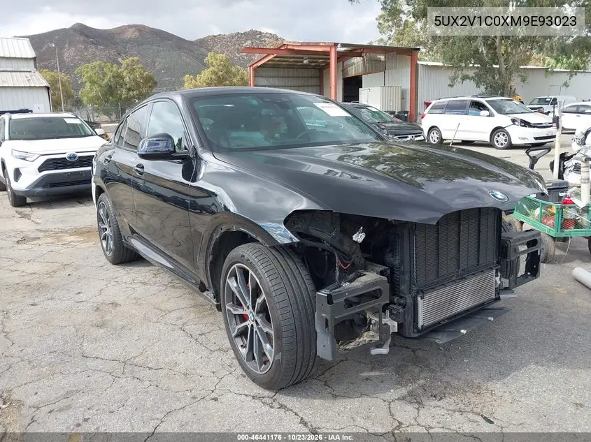 BMW X4 2021, VIN 5UX2V1C0XM9E93023