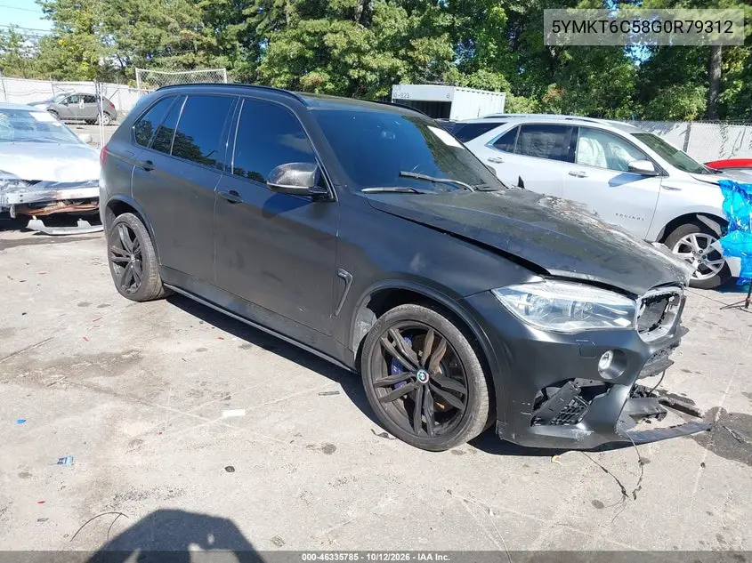 BMW X5 M 2016, VIN 5YMKT6C58G0R79312