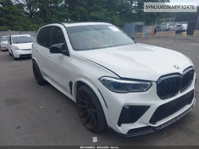 BMW X5 M 2021, VIN 5YMJU0C00M9E92092