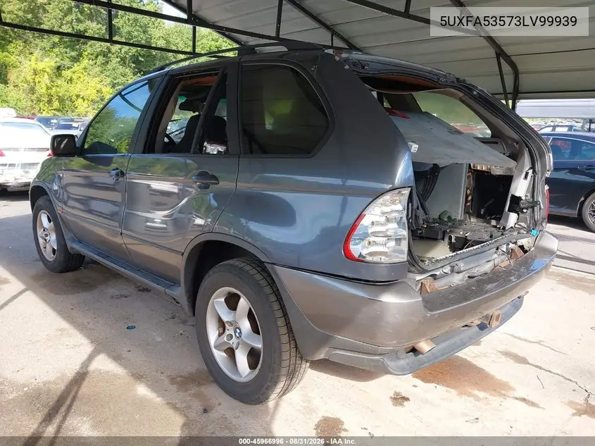 BMW X5 2003, VIN 5UXFA53513LV99939