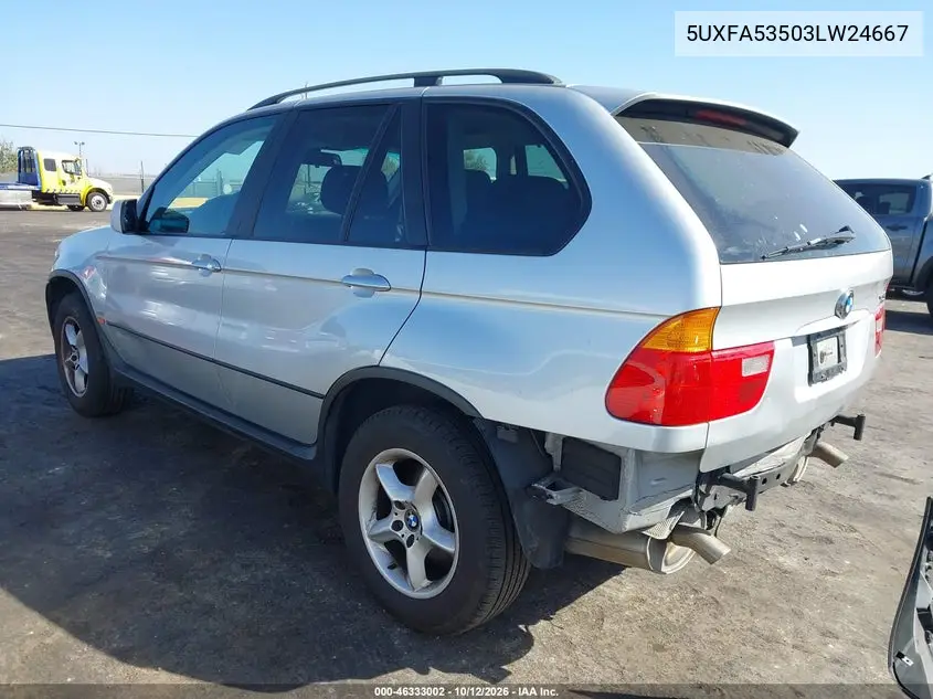 2003 BMW X5 VIN 5UXFA53503LW24667 — фото 3