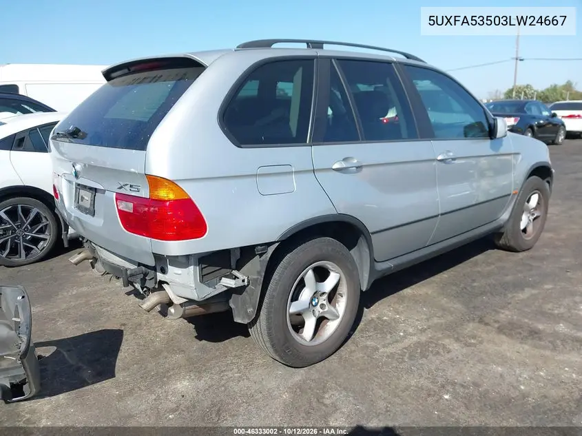 2003 BMW X5 VIN 5UXFA53503LW24667 — фото 4