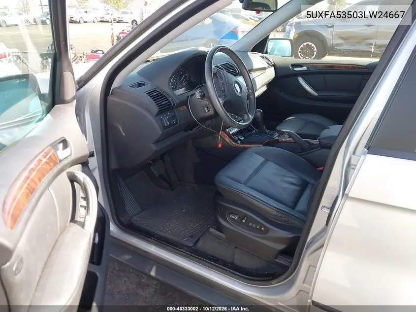 2003 BMW X5 VIN 5UXFA53503LW24667 — фото 5