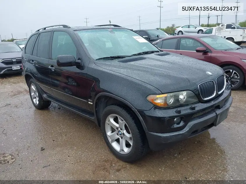 BMW X5 2004, VIN 5UXFA13554LU23471