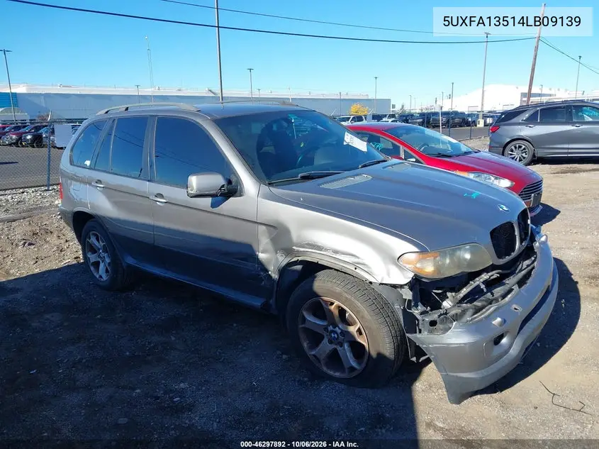 BMW X5 2004, VIN 5UXFA13514LB09139