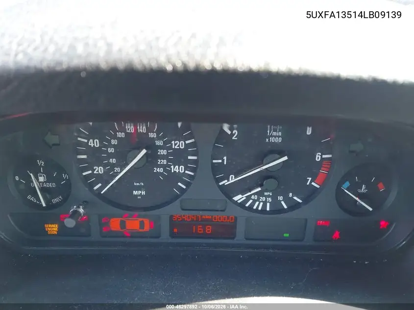 2004 BMW X5 VIN 5UXFA13514LB09139 — фото 7