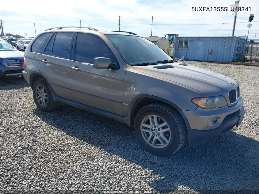 BMW X5 2005, VIN 5UXFA13555LU48341