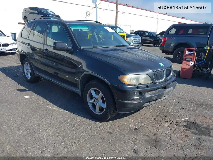 BMW X5 2005, VIN 5UXFA13515LY15607