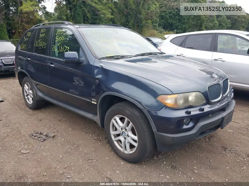 BMW X5 2005, VIN 5UXFA13525LY02350