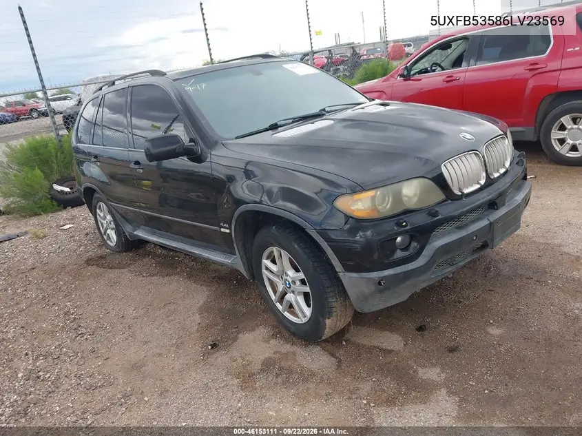 BMW X5 2006, VIN 5UXFB53586LV23569