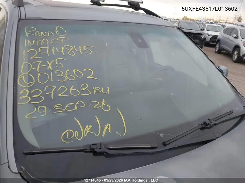 2007 BMW X5 VIN 5UXFE43517L013602 — фото 18