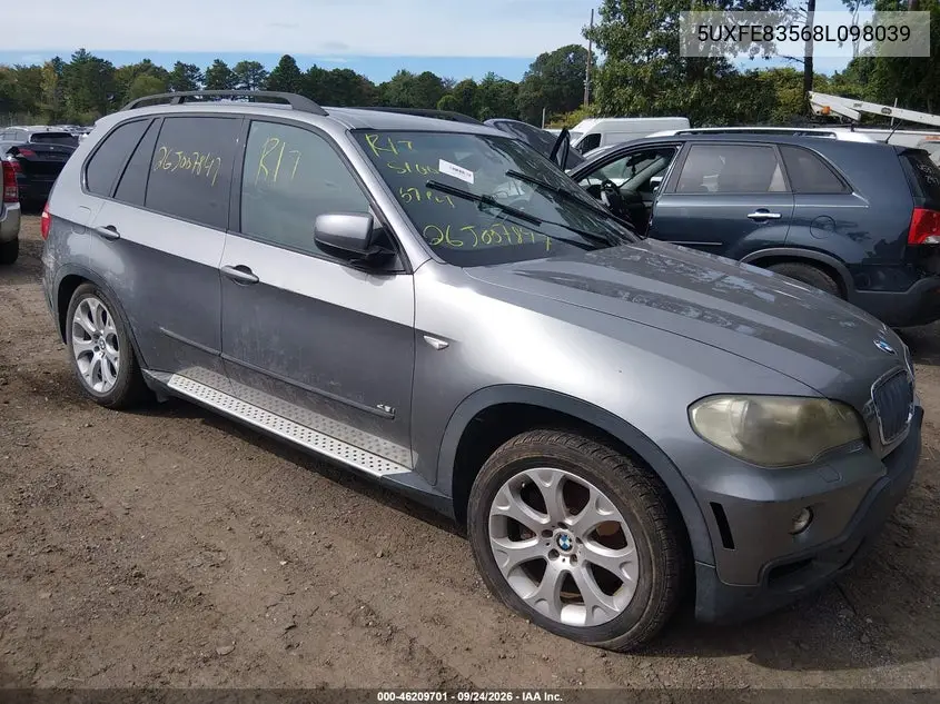 BMW X5 2008, VIN 5UXFE83568L098039