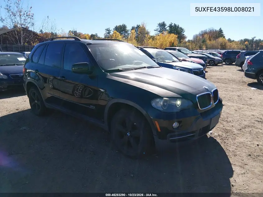 BMW X5 2008, VIN 5UXFE43598L008021