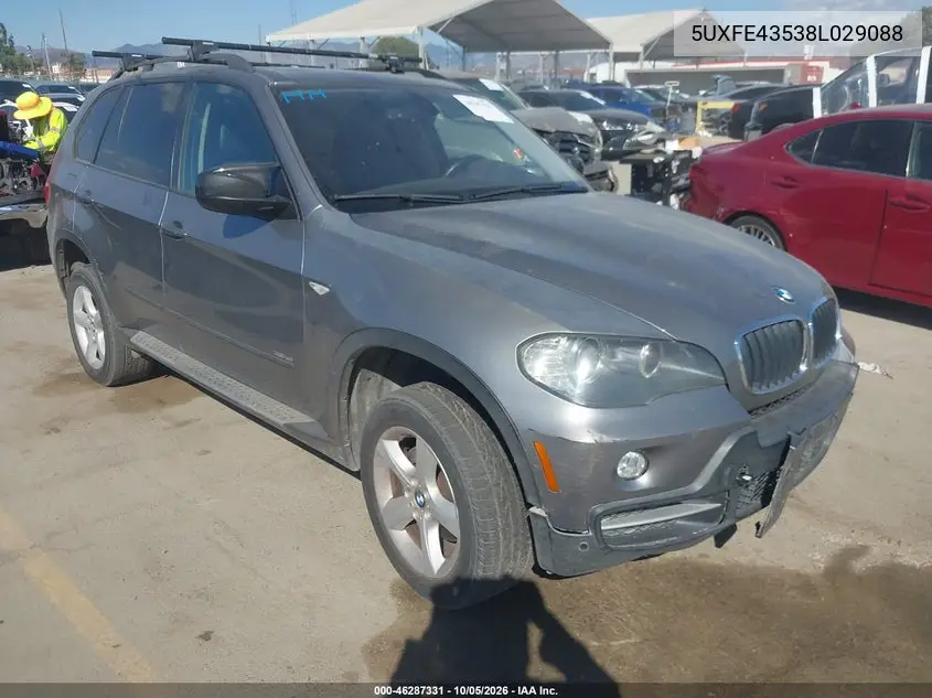 BMW X5 2008, VIN 5UXFE43538L029088