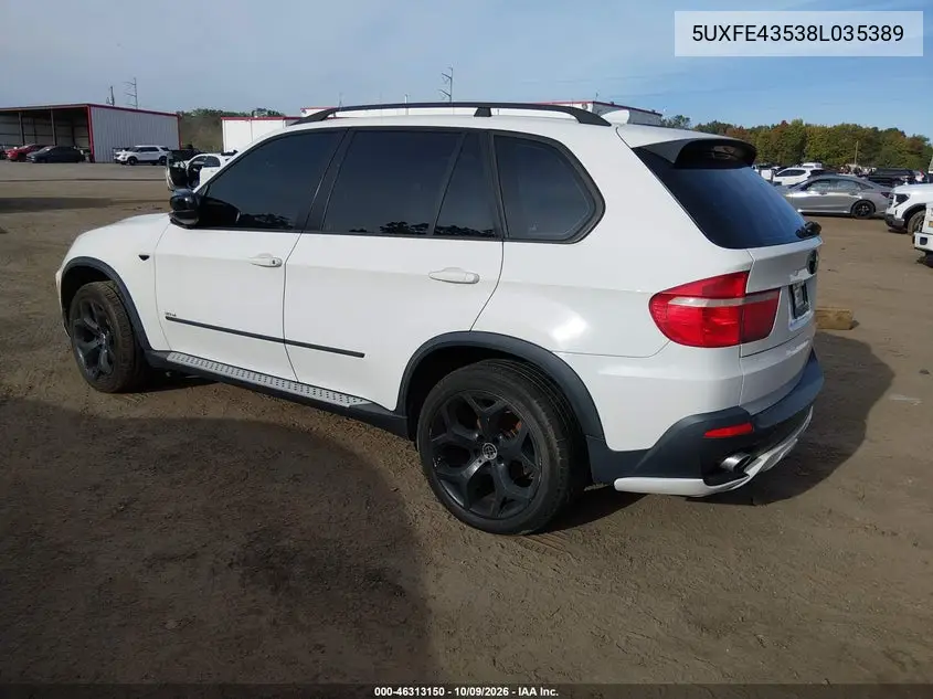 2008 BMW X5 VIN 5UXFE43538L035389 — фото 3